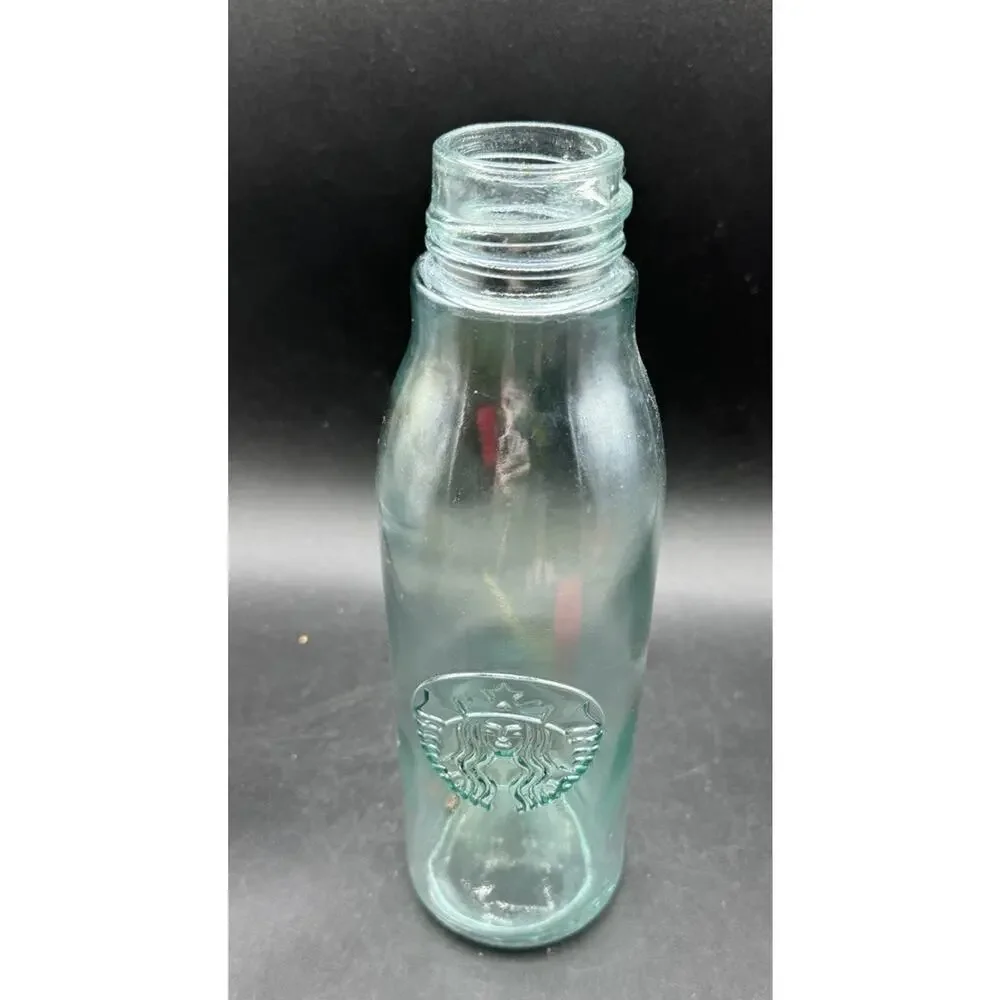 Starbucks Iridescent Siren Mermaid Logo Glass Water Bottle 20oz No Lid -S1R